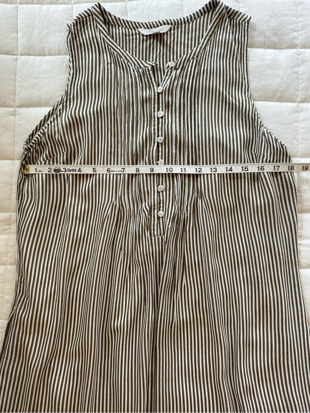 Like New Garnet Hill Sleeveless Shirt Dress in size Medium - Picture 6 of 8